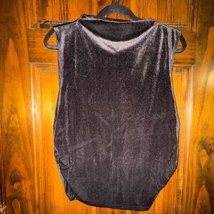 Old Navy Black Velvet Cinched Tank Top